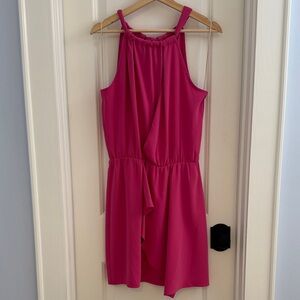 NWOT Trina Turk Pink Mini Wrap Ruffle Dress